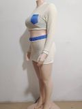 Patchwork Hollow Out Mesh Two-Piece Skirts Set GAKF-A30817