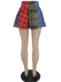 Casual Loose Color Block Plaid Shorts ZDF-31332