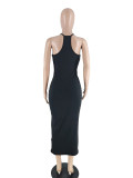 Solid Color Slim Sling Maxi Dress ZDF-31330