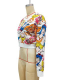 Fashion Print Long Sleeve Sweatshirt SH-390953