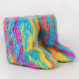 Warm Thickness Non-slip Furry Mid-calf Snow Boots GZLF-332