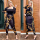 Casual Print Cardigan Coat And Pant 2 Piece Set CY-1034