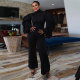 Pleated Lantern Sleeve Wide Leg Jumpsuit NY-10697