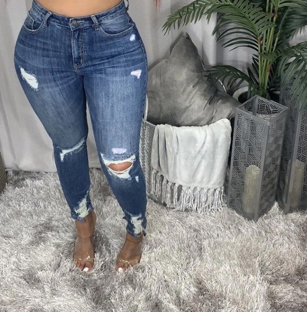 Casual Fashion High Waist Slim Jeans GXJF-Amy28-338-1xt118