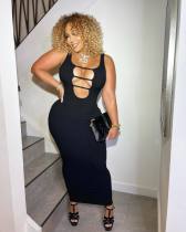Solid Color Sleeveless Hollow Out Maxi Dress LSL-6524