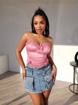Fashion Slim Denim Short Skirt YMEF-51070