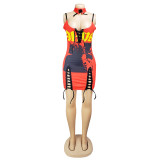 Sexy printed Bandage Mini Dress AIL-080