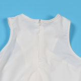 Solid Color Hollow Out Strapless Cross Neck Mini Dress NY-10735