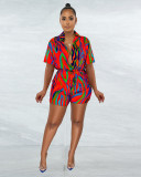 Summer Short Sleeve Print Romper ME-S8319