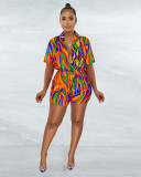 Summer Short Sleeve Print Romper ME-S8319