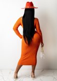 V Neck Off Shoulder Midi Dress ME-951
