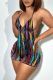 Sexy Print Sling Backless Romper GBGF-2308