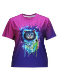Plus Size Cartoon Print Short Sleeve T Shirt XHSY-29020