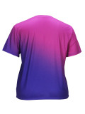 Plus Size Cartoon Print Short Sleeve T Shirt XHSY-29020