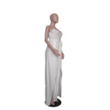 Solid Color Sling Split Jumpsuit QYXZ-9936