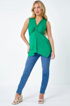 Fashion Sleeveless Solid T Shirt XHXF-401