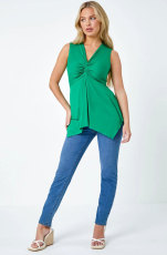 Fashion Sleeveless Solid T Shirt XHXF-401