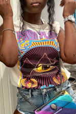 Sleeveless Print Casual T Shirt GYZY-8890