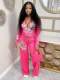 VIP1 Fashion Long Sleeve Hooded Print Two Piece Pants Set GMJL-XH601