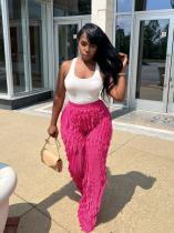 Mesh Wave Ruffle Wide Leg Pants GFDY-1260