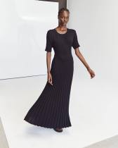 Short Sleeve O Neck Knits Maxi Dress GFQS-2008