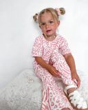 Kids Girl's Lips Print And Flare Pants 2 Piece Set GYAY-M8070 