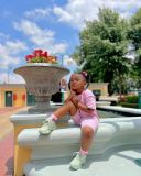 Kids Girl's Solid Color T Shirt Two Piece Shorts Set GYAY-M8036 