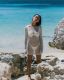 Beach Long Sleeve Backless See-Through Knit Dress GFQS-DCL049