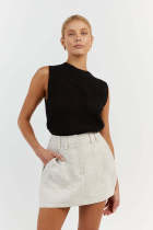 Sleeveless Knits Solid Color Vest Tops GFQS-5511