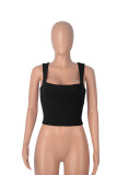 Casual Solid Color Skinny Bottom Shirt Top MZ-001