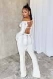 Hollow Out Backless Knits Slim Jumpsuit YS-2405