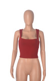 Casual Solid Color Skinny Bottom Shirt Top MZ-001