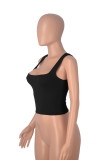 Casual Solid Color Skinny Bottom Shirt Top MZ-001