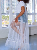 Sexy See Through Mesh Patchwork T Shirt SFY-446
