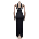 Sexy Wrap Chest And Sling Jumpsuit 2 Piece Set BY-6950