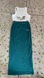 Contrast Color Tank Tops And Skint 2 Piece Set GXJL-027