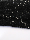 Fashion Sequins Solid Color Straight Shorts SFY-TW022