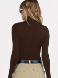 Fashion High Neck Long Sleeve Pullover GYSM-LZY019