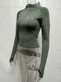Half High Neck Skinny Zipper Pullover GYSM-LZY015