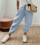 Solid Color Casual Nine-minute Pant GYSM-W0738