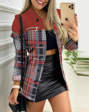Long Sleeve Single-breasted Printed Lapel Coat GYSM-W0708