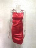 Sexy Backless Hollow Out Tie Up Mini Dress GYSM-W0317