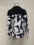 Long Sleeve Single-breasted Printed Lapel Coat GYSM-W0708