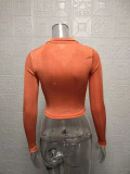Pleated Lapel Single Breasted Long Sleeve Shirt GYSM-W0292