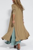 Solid Color Pullover V-Neck Dress Cardigan Jacket Set GYSM-W0743