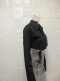 Long Sleeve Solid Color Short Shirt GYSM-W0306