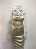 Sexy Backless Hollow Out Tie Up Mini Dress GYSM-W0317