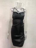 Sexy Backless Hollow Out Tie Up Mini Dress GYSM-W0317