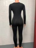 Long Sleeve Tie Up Hollow Out Jumpsuit GYSM-W0301