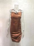 Sexy Backless Hollow Out Tie Up Mini Dress GYSM-W0317